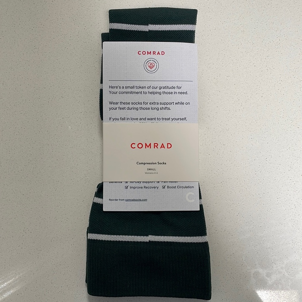 One NWT pair knee high compression socks